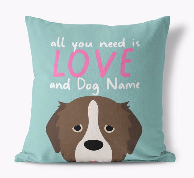 All You Need Is Love: Personalized {breedFullName} Canvas Pillow